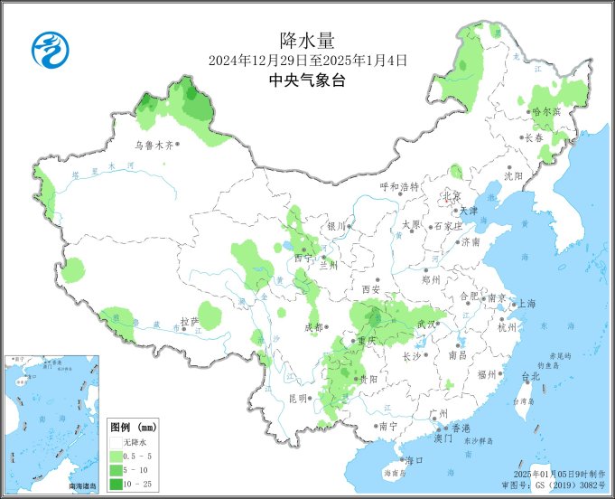 图2 全国降水量